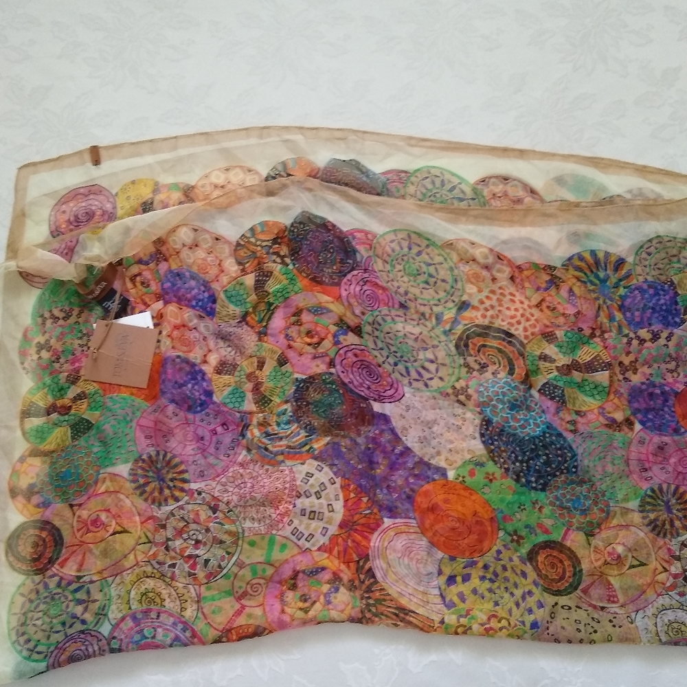 New🎀 Tom & Eva large abstract multi color scarf